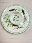Williams Sonoma Chip & Dip Plate Bowl 3 Spread Knives Handmade In Italy