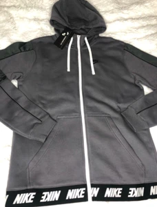 NIKE Herren Sportswear Full Zip Fleece Hoodie Jacke Taped Hem CW5382 021 Grau  - Bild 1 von 6