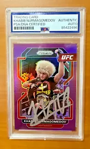 Khabib Nurmagomedov Signed Autographed UFC 2022 Purple Prizm Card PSA/DNA /149 - Picture 1 of 2