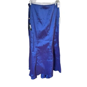 Tadashi Shoji Women's Taffeta Maxi Mermaid Fishtail Skirt CY8777LN Purple Sz 14 - Picture 1 of 10