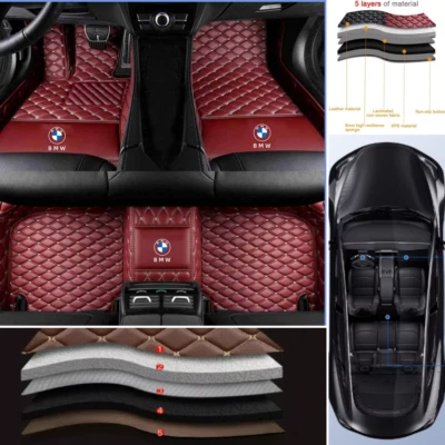 Alfombrillas de coche aptas para BMW todos los modelos 1990-2025 forro personalizado alfombras impermeables Foto 1 de 4