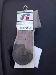 COOL FORCE - MEN - 3 PACK - ankle SOCKS - SIZE 6-12 Grey (2-FD-76 & 78) - Picture 1 of 4