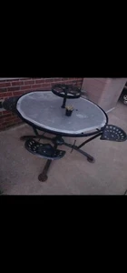 Antique Vintage Model T Axles Table and Tractor Seat Chairs - Picture 1 of 11