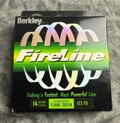 Berkley Fireline флуоресцентный огненно-зеленый 14 фунтов тест 125 ярдов новый из старых запасов - Изображение 1 из 3