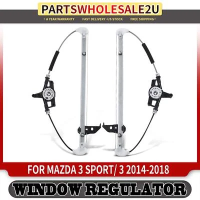 2x Regulador de ventana eléctrica para conductor trasero y pasajero para Mazda 3 Sport 2014-2018 Foto 1 de 4