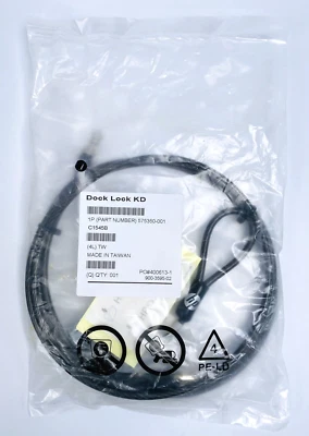 Genuine HP 575350-001 Docking Station Cable Dock Lock KD C1515B New - Image 1 of 4