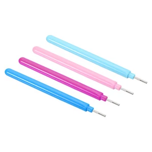 4pcs Paper Strips Quilling Slotted Needle Pens Curling Rolling Tool, 4 Colors - Picture 1 of 5
