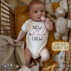 Personalized Baby Announcement - Due Date - New to the Crew Onesie® Custom