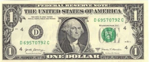 Billete de banco Clevland Ohio 2007 de un dólar nítido sin circular (D) - Imagen 1 de 2