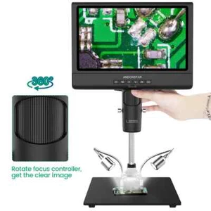 Microscopio Digitale 10.1 in 1080P Display LCD Regolabile Microscopio per Saldatura - Foto 1 di 14