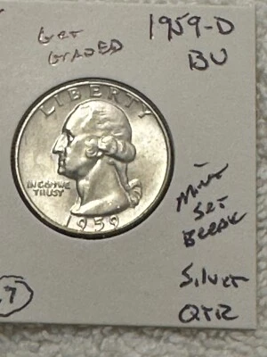 1959-D Silver Washington Quarter. (BU) - Image 1 of 4