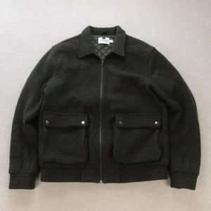 Topman Jacket Full Zip Gray Snap Pocket Quilted Lined Size Extra Large - Picture 1 of 16