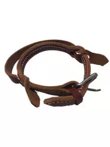 ¡Nuevo! PESTILLO NOCTURNO HR Saddlery mediano cuero marrón con hebilla de acero inoxidable - Imagen 1 de 1