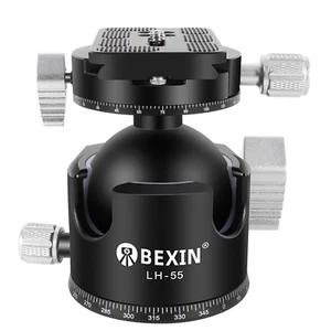 Cabezal panorámico trípode de gravedad central baja de 55 mm con placa de liberación rápida para DSLR - Imagen 1 de 11
