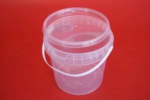  Eimer mit Henkel und Deckel lebensmittelecht NEU - Bild 1 von 1