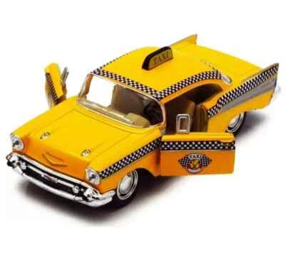 Official Kinsmart Chevrolet Bel Air New York Yellow Taxi Cab Diecast Car 1/40 - Image 1 of 4