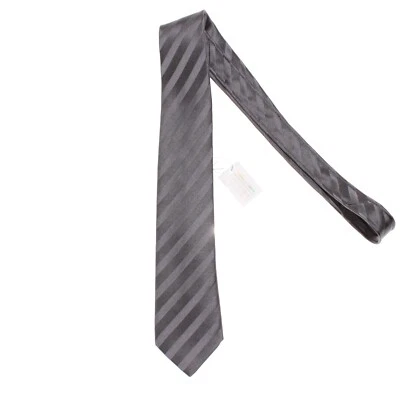 Italo Ferretti новый с Ярлыками шеи галстук в серый тональные полоски 100% шелк сделано в Италии - Изображение 1 из 4