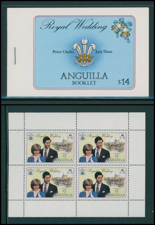 Anguilla Scott #446c MNH BOOKLET Prince Charles Lady Diana Wedding CV$6+ 384205 - Image 1 of 1