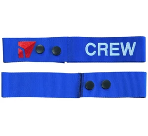 140025 DELTA AIR LINES CREW USA AIRLINE AVIATION EMBROIDERED LUGGAGE SNAP TAG - Picture 1 of 3
