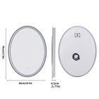 LED Illuminated Bathroom Mirror Demister 3 Touch Sensor Switch Wall Mounted Oval