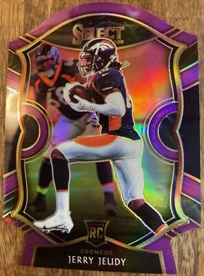 2020 Panini Select Purple Prizm Die Cut #56 Jerry Jeudy (RC) - Image 1 of 2