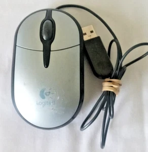 Logitech M-UV94 Black/Gray USB Wired 2-Buttons Optical Mouse Notebook Laptop PC - Picture 1 of 4