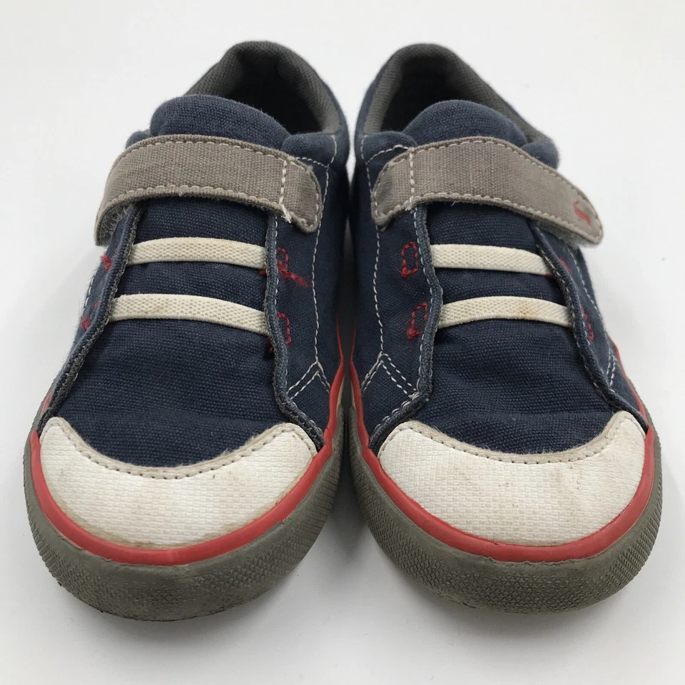 See Kai Run Kid's Sneaker Tanner Size 11 Navy Blue Red Gray Accents - Image 1 of 4