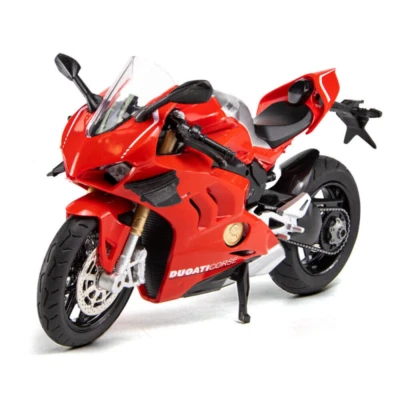 1:12 Motorcycle Model For Ducati V4S Panigale Diecast Toy Sound Light Car Gift - Image 1 of 4