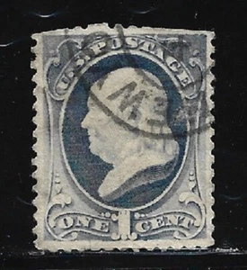 US Stamp-Scott # 145-1c-Canc/VLH-NG-1870-71-Perf. 12-No Grill - Picture 1 of 2