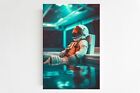 Wanddeko Fantasie - Astronaut am Pool - Poster