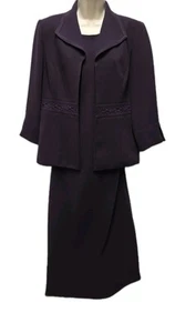 Jessica Howard Dress and Jacket Set Size 10 Purple Long Mother of the Bride - Picture 1 of 9