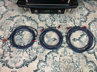 Audioquest Type 4 Speaker Cable Hyperlitz LGC Copper Blue - 15 Ft Trio - Banana - Image 1 of 4