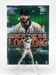 2025 Bowman Cromo Bryce Eldridge Grandezza Caricamento Verde #/99 Giganti - Foto 1 di 4