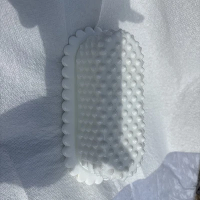 Fenton Hobnail Butter Dish  Milk Glass Excellent - Image 1 of 2