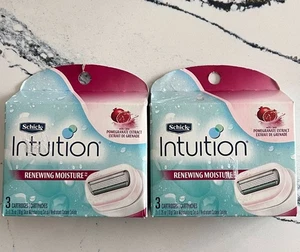 Lot of 2 packs Schick Intuition Renewing Moisture Razor Refill Cartridges - Picture 1 of 4
