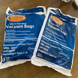 Envirocare Technologies HEPA Vacuum 12 Cleaner Bags for Kenmore Panasonic 137-9 - Picture 1 of 6
