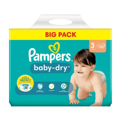 PROCTER & GAMBLE SERVICE GMBH Pampers Baby Dry Big Pack Gr. 3 (6-10 kg), 80 Stk