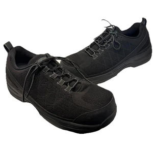 OrthoFeet Cobalt 612 Composite Toe Men's Work Shoes All Black Size 11.5 2E Wide - Picture 1 of 11