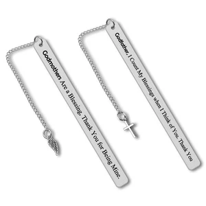 Godparent Appreciation Bookmark Set, Godmother, Godfather Gift, Christening - Picture 1 of 7