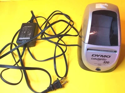 *MISSING PLASTIC ROLLER* DYMO LABELWRITER 320 THERMAL LABEL PRINTER +PWR ADAPTER - Image 1 of 4