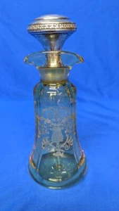 Fostoria Versailles Topaz Salad Dressing Bottle With Silver Stopper - Picture 1 of 13