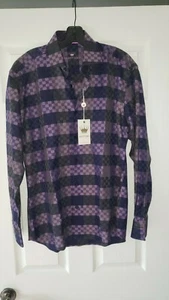 BERTIGO CONTI 9006/06 MEN’S DRESS SHIRTS FRENCH CUFF SIZE MEDIUM - Picture 1 of 8