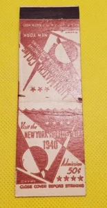 NUEVA YORK WORLD'S FAIR MATCHBOOK 1940 mb102 - Imagen 1 de 2