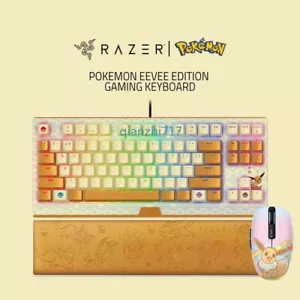 Razer x Pokémon Eevee Blackwidow TKL Wired Mechanical Keyboard Mouse Combo - Picture 1 of 12