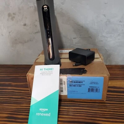 Motorola MB8600 DOCSIS 3.1 Cable Modem 32x8 1Gb Ethernet Gray Renewed - Image 1 of 4