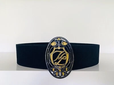 Ceinture high waist en cuir daim KARL LAGERFELD Vintage Collection été 1991 - Photo 1/4