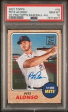 2021 Topps 70 Years Of Baseball Pete Alonso Autograph #’d/10 *POP 1*