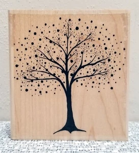2008 Penny Black FANTASY Wood Mounted RUBBER STAMP 3880k Mystical Sparkle Tree  - Picture 1 of 5