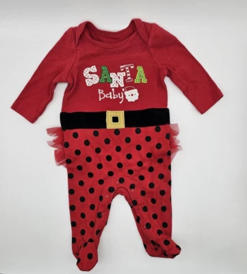 Koala Kids Christmas Outfit Baby Size 3 Months Santa Baby Holiday Ruffle Tutu - Image 1 of 4