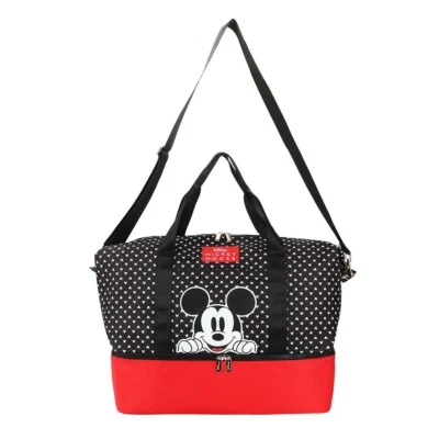 "Bolso de viaje Bioworld Disney Mickey Mouse Peeking Nylon 18"" -NUEVO CON ETIQUETAS Foto 1 de 4